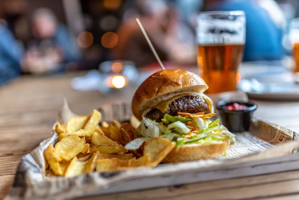 Breckenridge Family Lunch - Burger and Chips
